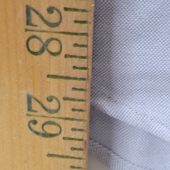 Lands End Shirt Mens XL (16/35)Blue Trim Fit Long Sleeve Button Up Career Casual - Picture 6 of 8